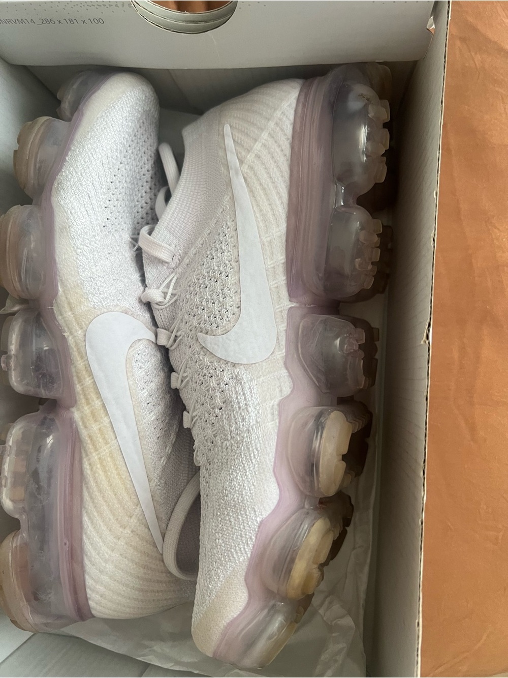 Nike Women's VaporMax Flyknit Sneakers - Light Violet Size 8